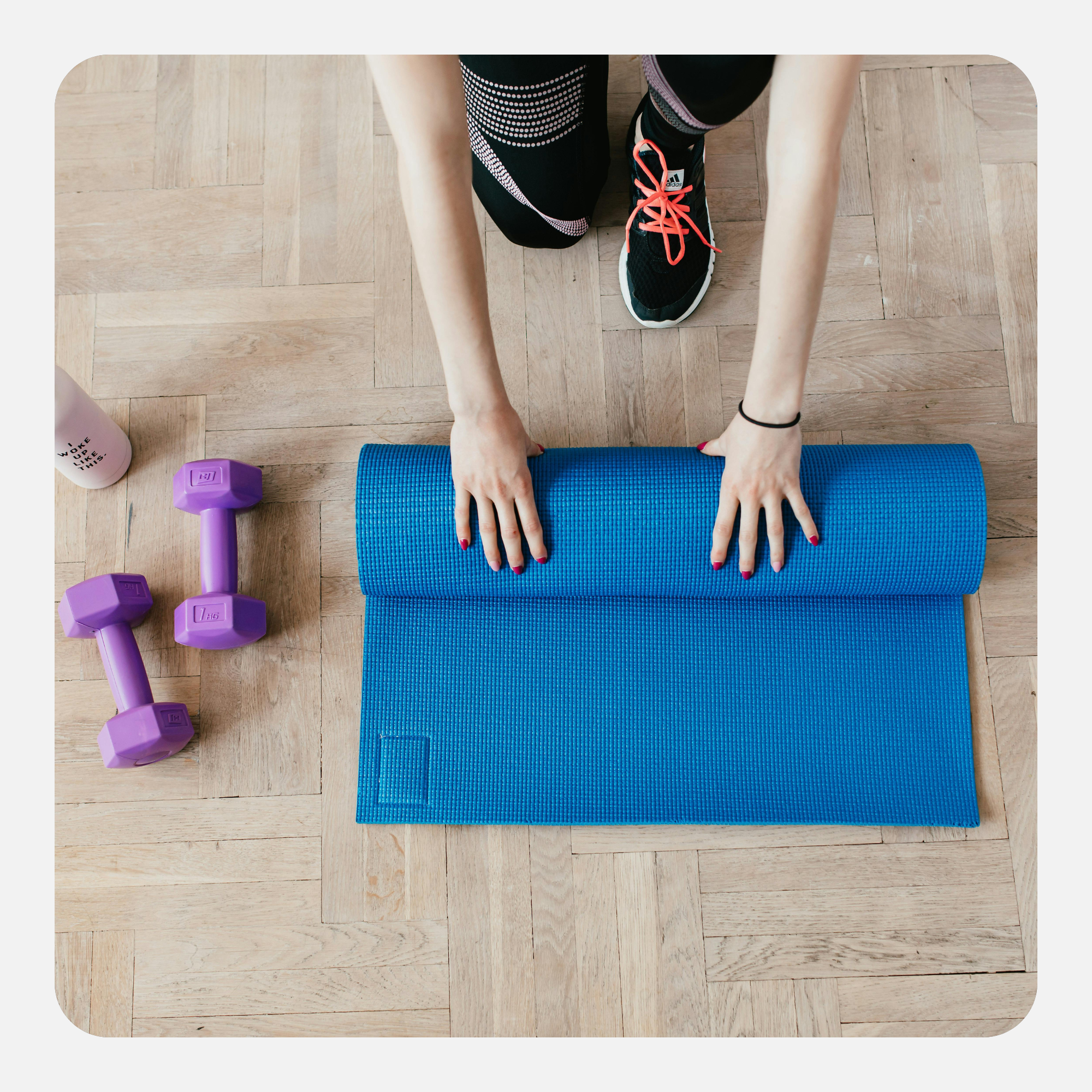 non slip yoga mat for exercise, yoga & home workouts