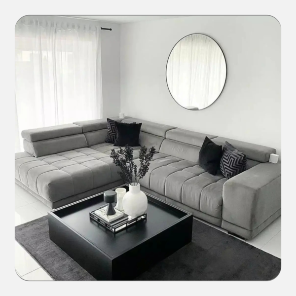 modern l shaped sectional sofa with plush cushioned seating