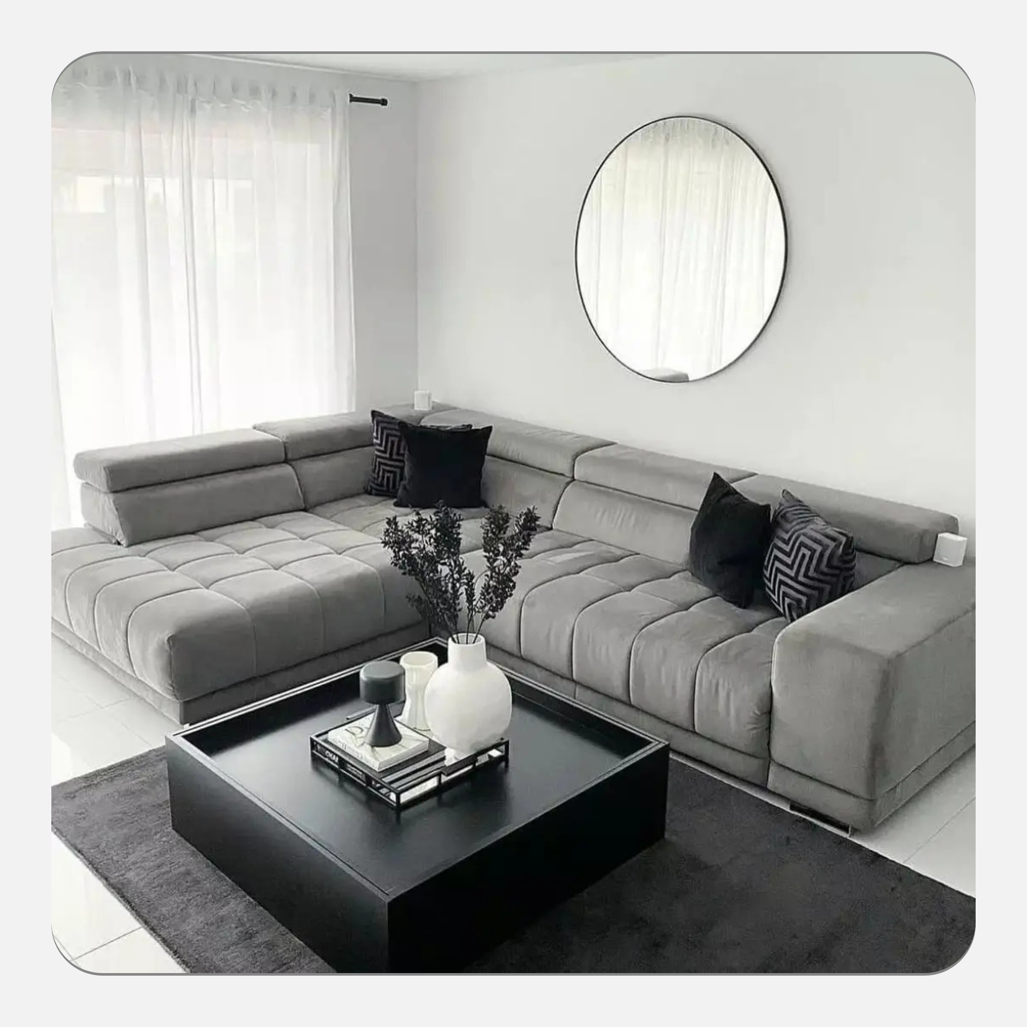 modern l shaped sectional sofa with plush cushioned seating