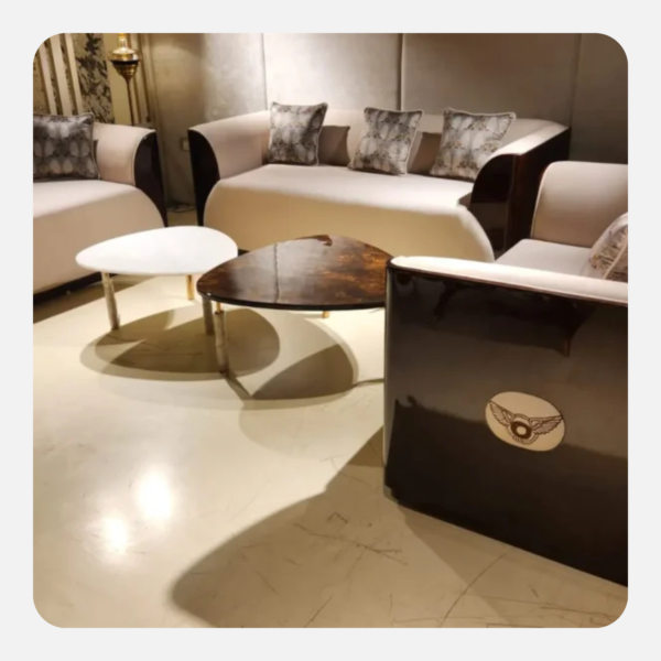 luxury modern sofa set with center table for living room